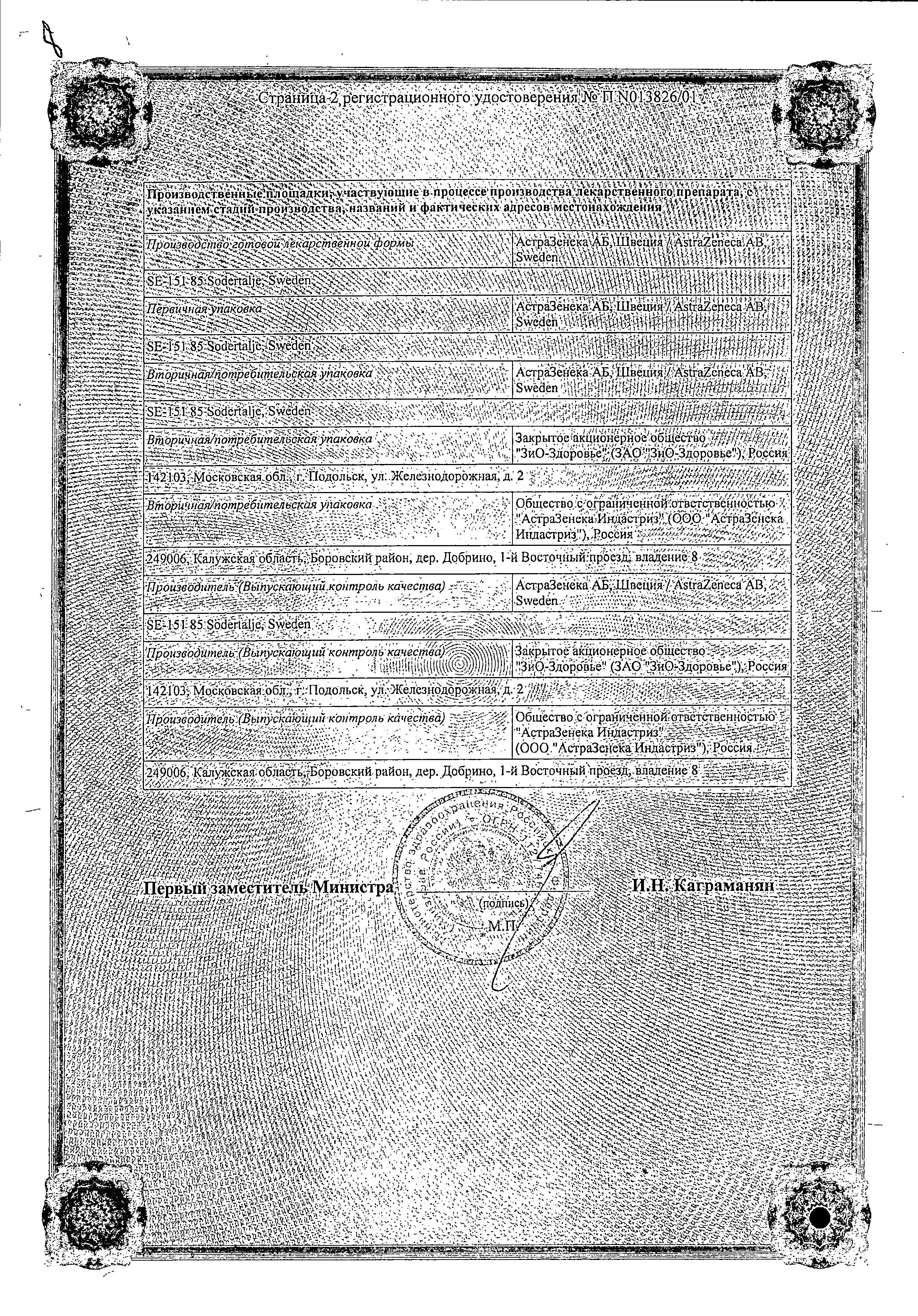 Сертификат на Пульмикорт