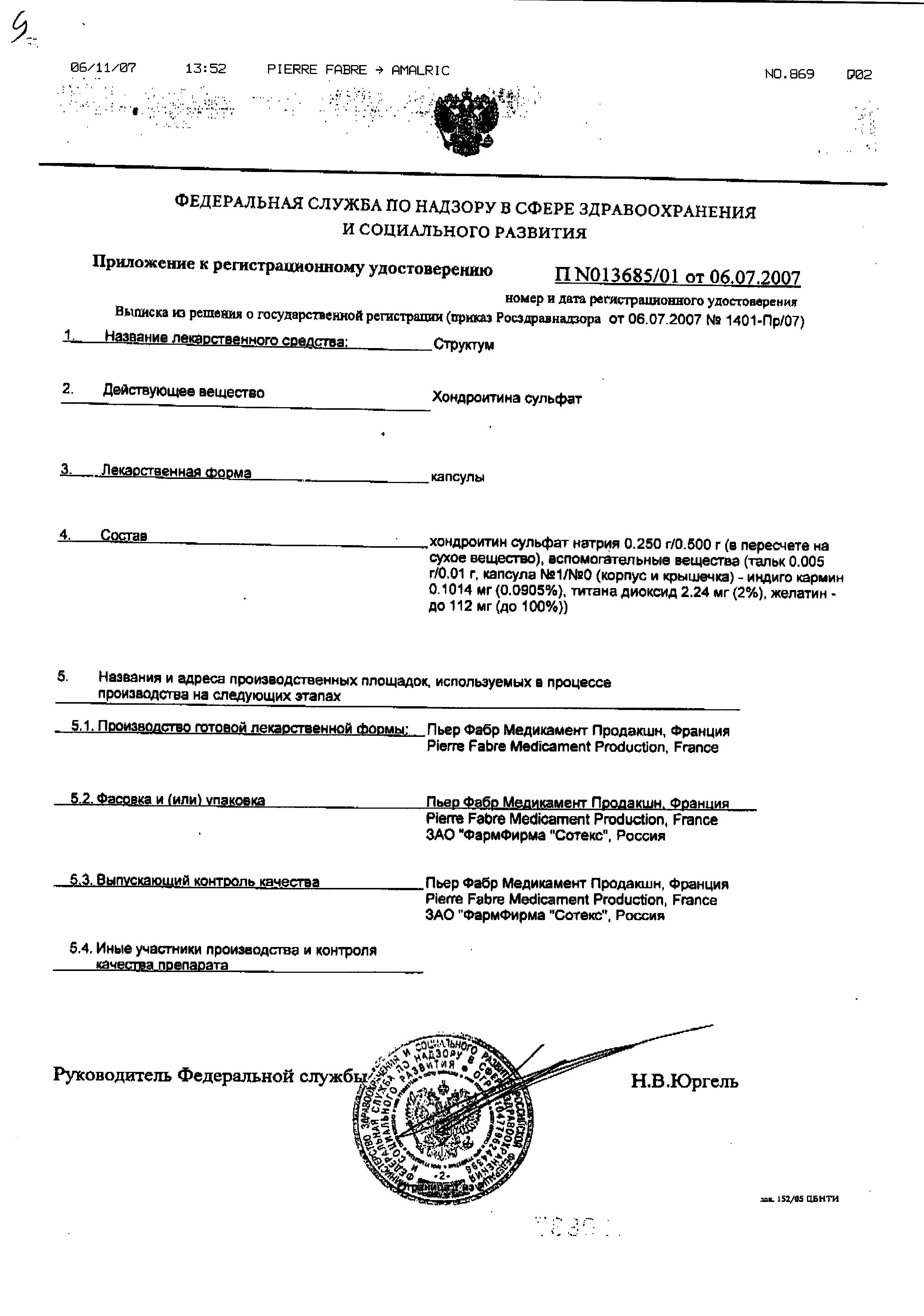 Сертификат на Структум