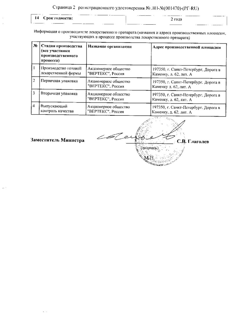 Сертификат на Декспантенол