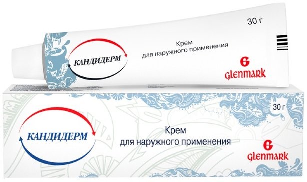 Упаковка препарата Кандидерм, крем 30 г