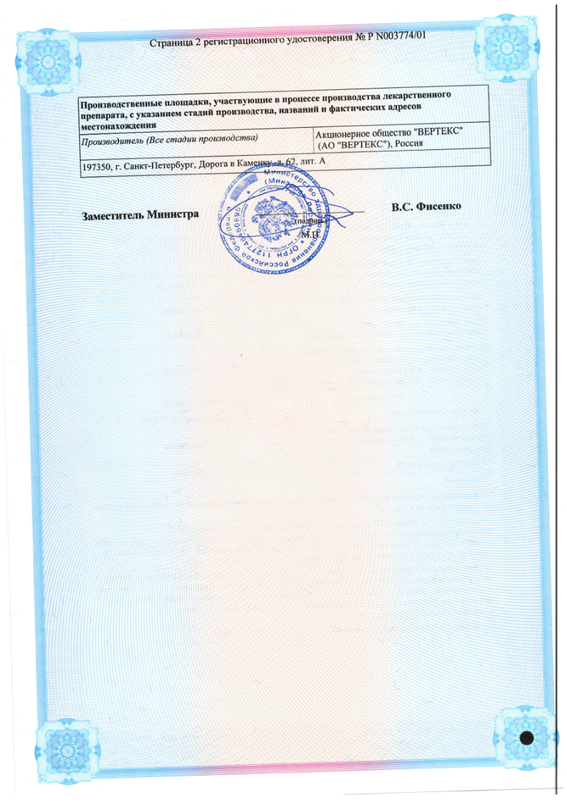 Сертификат на Индапамид