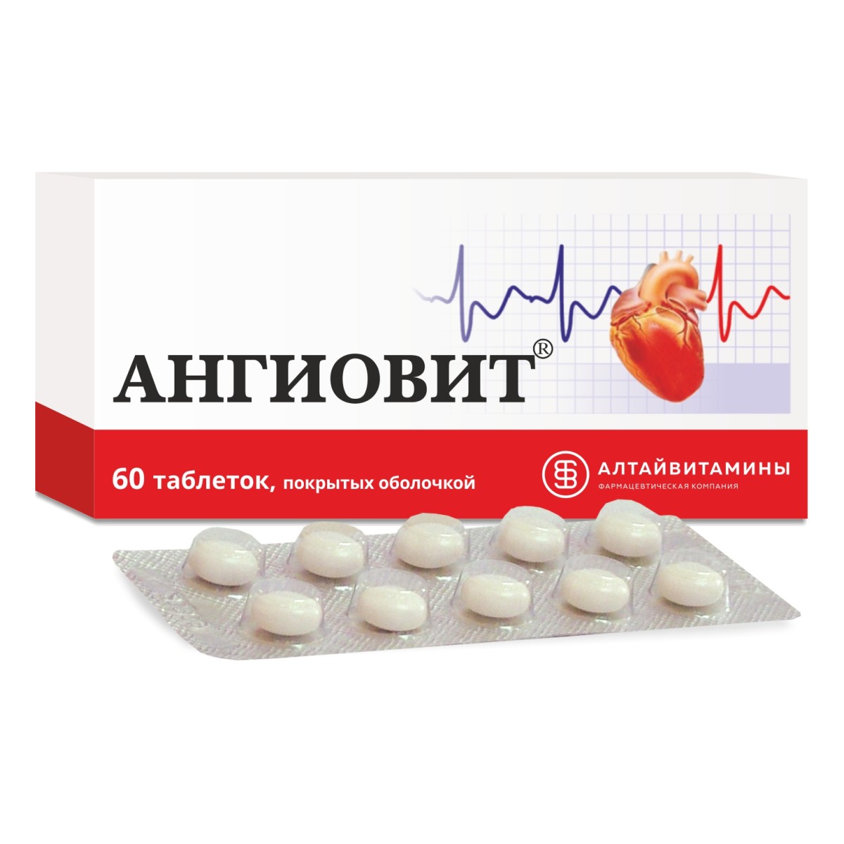 Ангиовит, таблетки покрыт. плен. об., 60 шт.