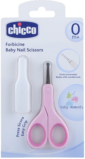 Chicco Ножницы детские из нержавеющей стали с закругленными концами розововые 0 мес 554₽