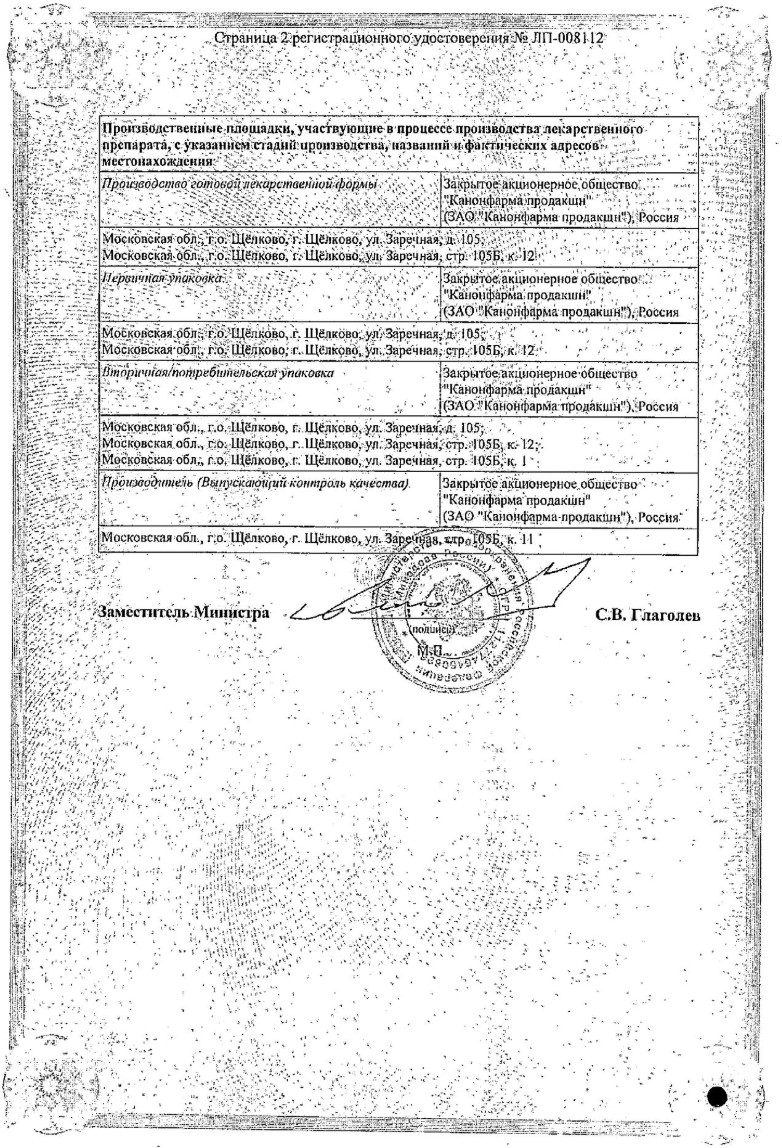 Сертификат на Тримебутин