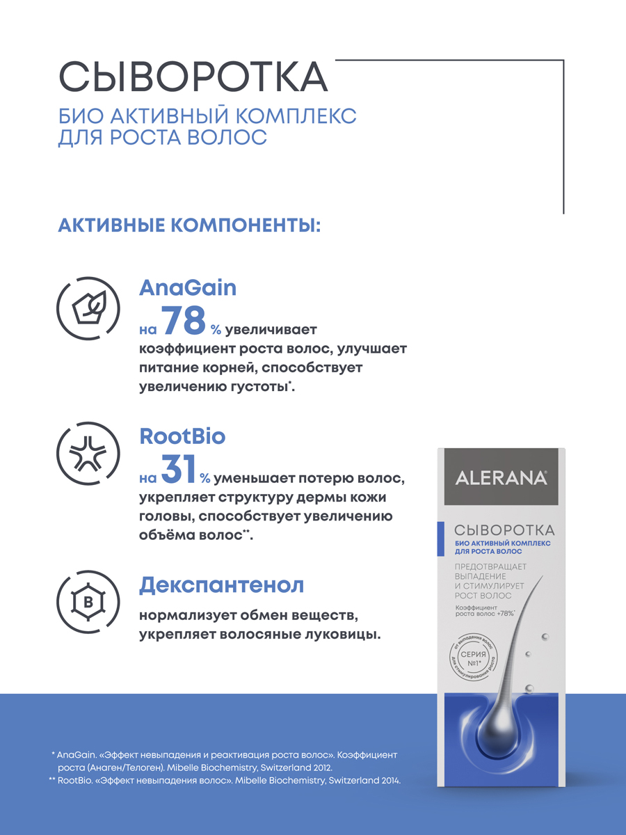 Алерана, сыворотка для роста волос, 100 мл
