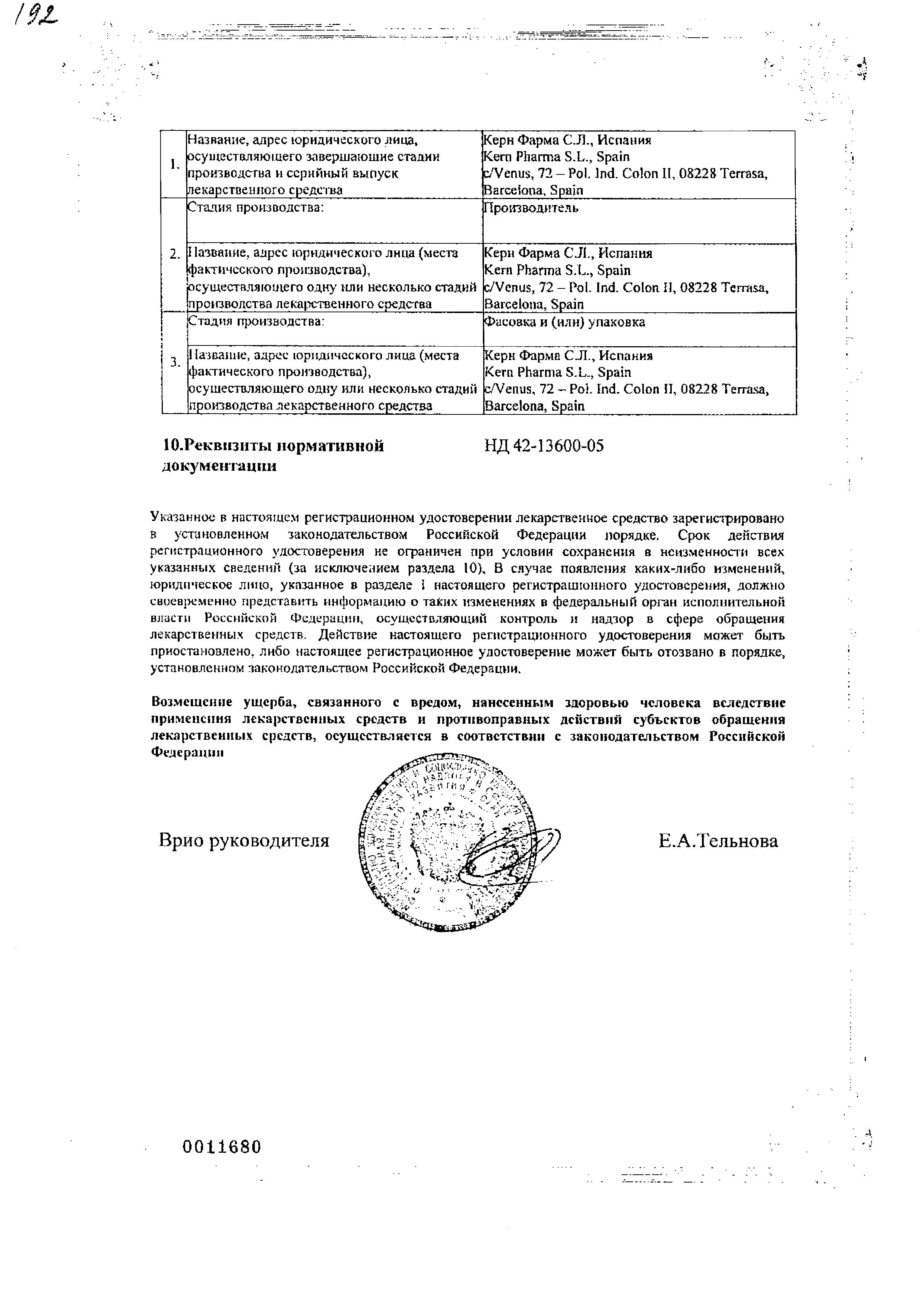 Сертификат на Аспирин