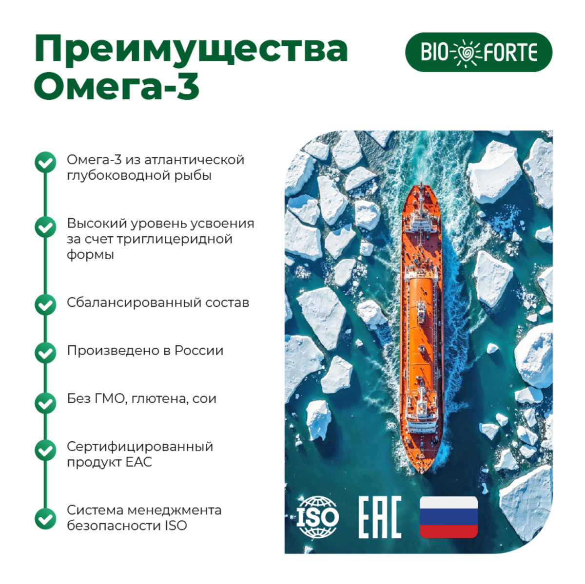 Омега-3 35% BioForte, капсулы 1400 мг, 90 шт.