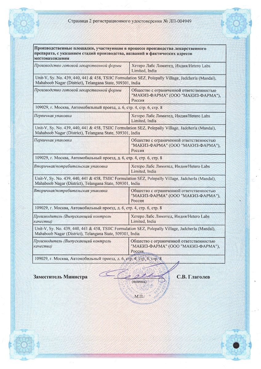 Сертификат на Монте-Р