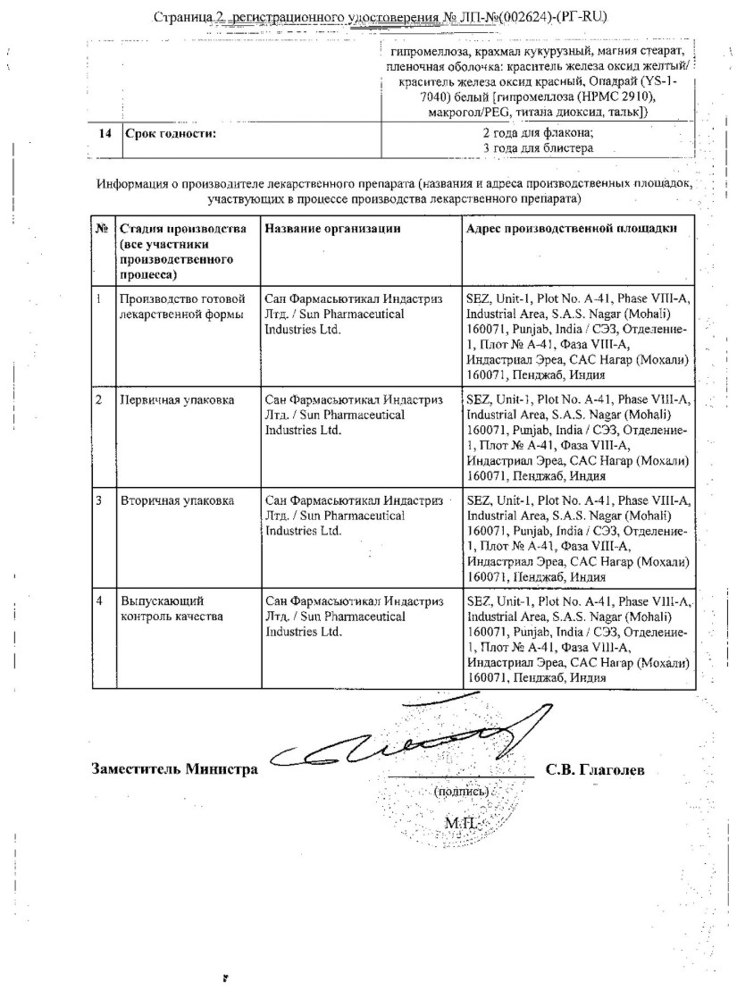 Сертификат на Везигамп