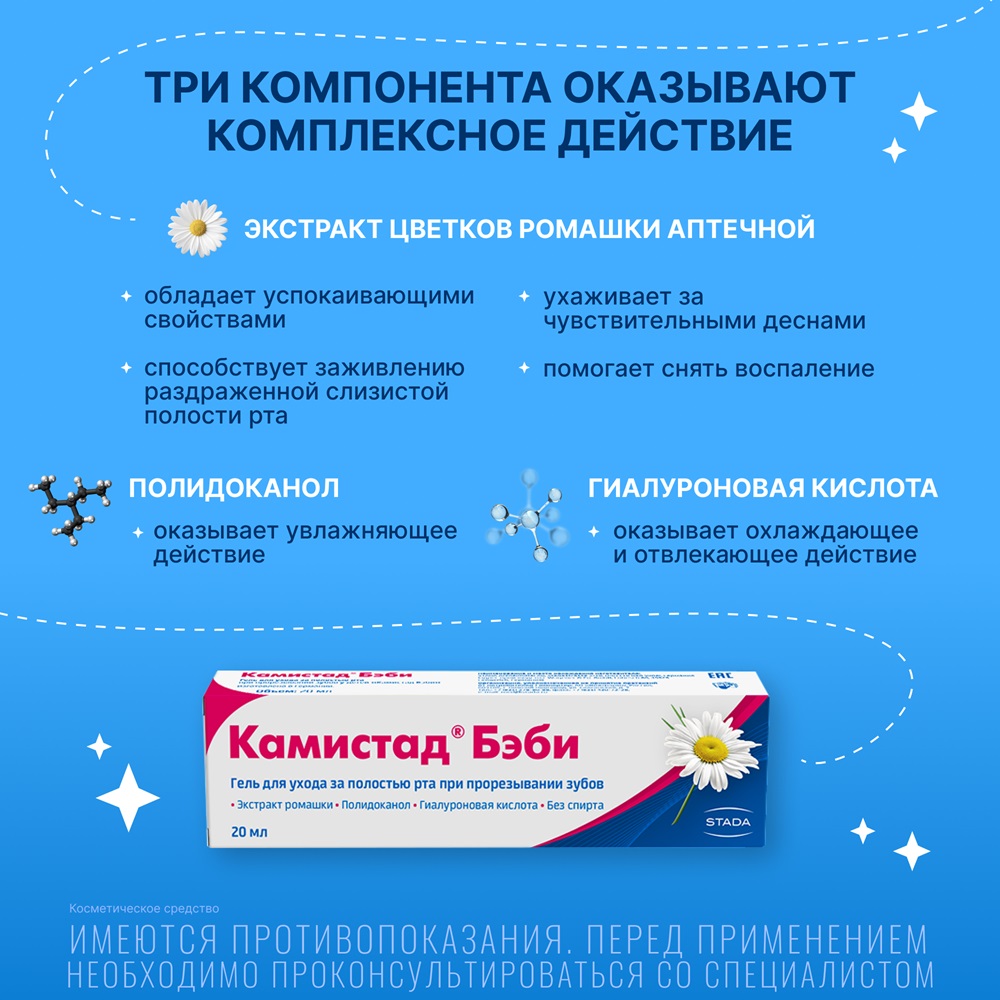 Камистад Бэби гель 20 г, 1 шт.