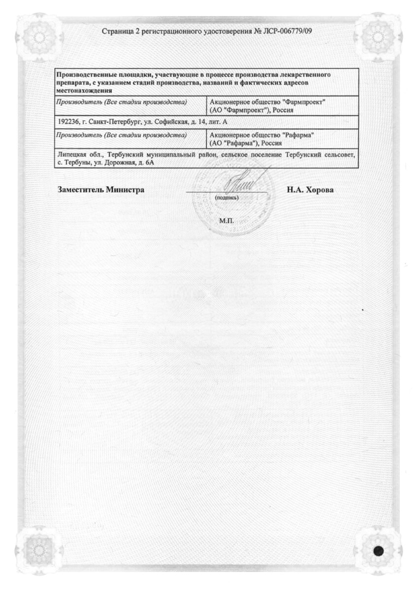 Сертификат на Анвифен