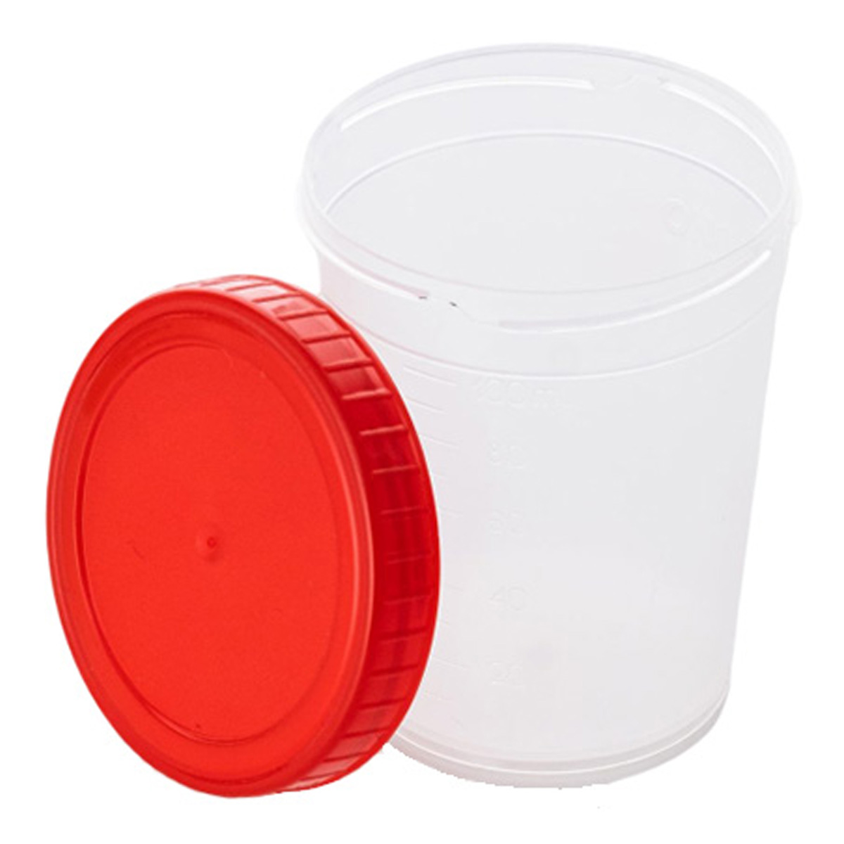 Контейнер полимерный стерильный с крышкой, 100 мл