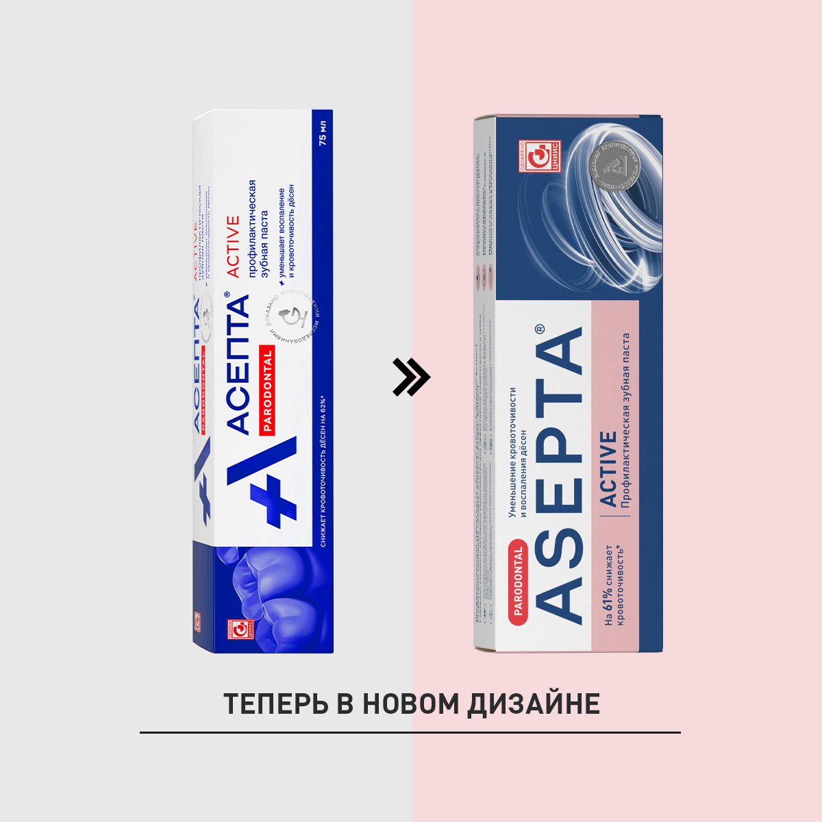 Асепта Актив, зубная паста, 75 мл