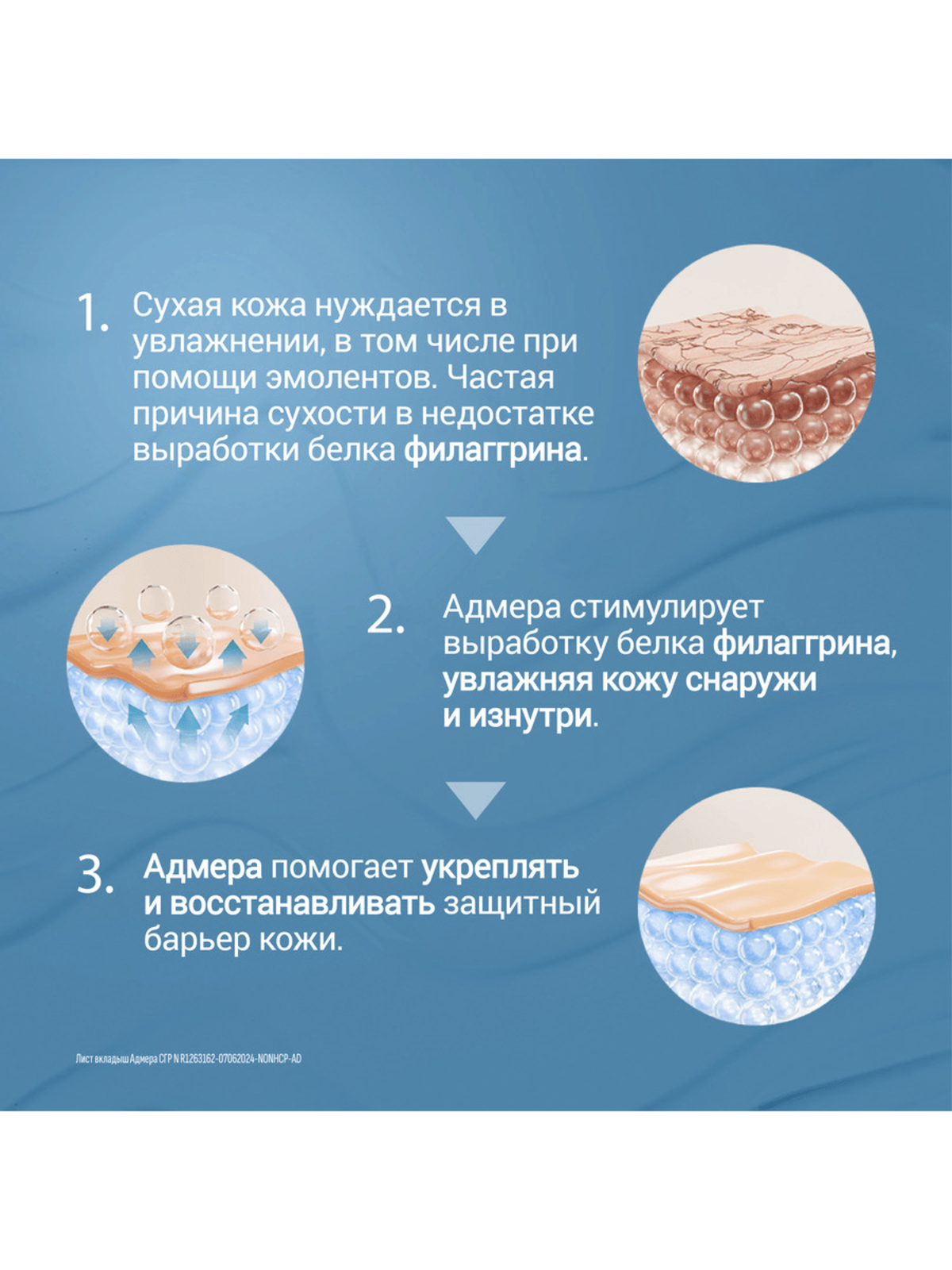 Адмера, крем для сухой и чувствительной кожи тела, 50 мл