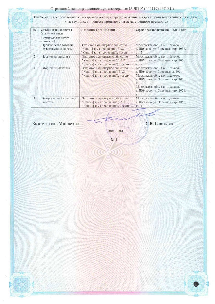 Сертификат на Эксхол