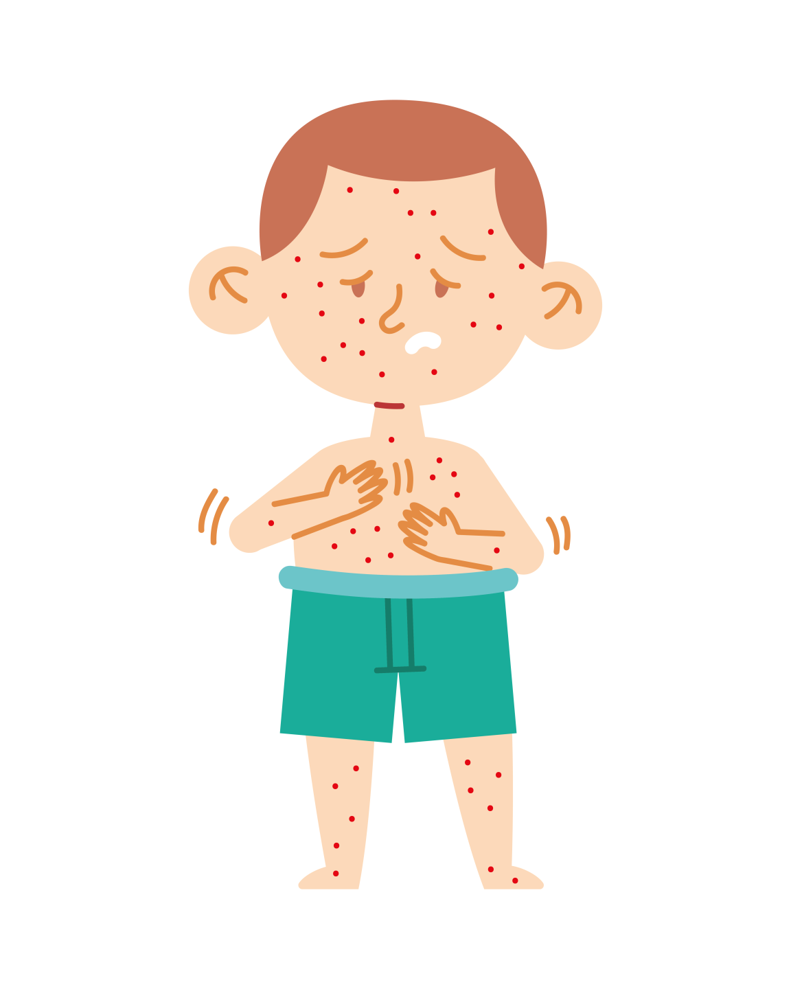 Мальчик с ветрянкой