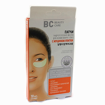 BC Beauty Care, гидрогелевые патчи под глаза (муцин улитки), 10 шт.