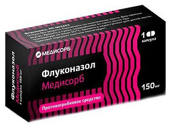 Флуконазол Медисорб, капсулы, 150 мг, 1 шт. 