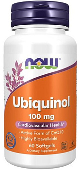 NOW Убихинон, капсулы массой 705 мг, 60 шт.
