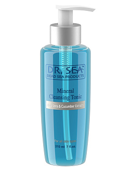 Dr. Sea, тоник минеральный очищающий с экстрактом алоэ вера и огурца, 210 мл