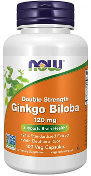 Now Ginkgo Biloba 120 мг, капсулы 500 мг, 100 шт.