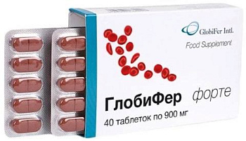 Глобифер форте, таблетки 900 мг, 40 шт. 