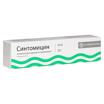 Синтомицин, линимент 10% (Алтайвитамины), 25 г 