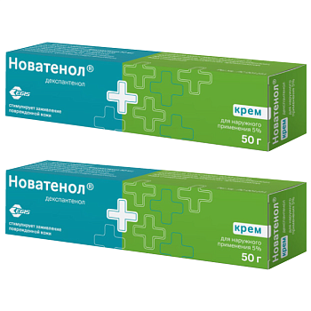 Набор из 2-х упаковок Новатенол, крем 5%, 50 г со скидкой! 