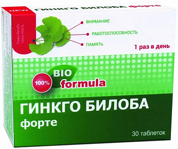 Гинкго Билоба Форте, таблетки 460 мг, 30 шт. (арт. 233362)