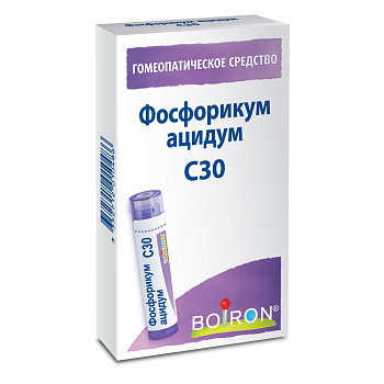 Ацидум фосфорикум С30, гомеопатический монокомпонентный препарат 4 г 