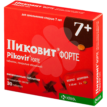 Пиковит Форте, таблетки покрытые оболочкой, 30 шт.