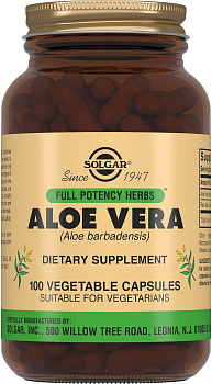 Солгар Алоэ Вера, капсулы, 100 шт.