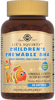 Солгар Золотые рыбки, жевательные капсулы, 90 шт.