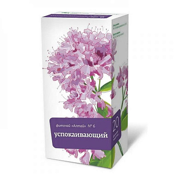 Фиточай Алтай № 6 успокаивающий, фильтр-пакеты 2 гр., 20 шт.
