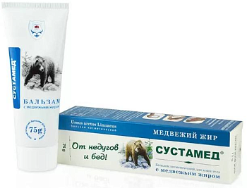 Сустамед для тела на медвежьем жире, бальзам, 75 г