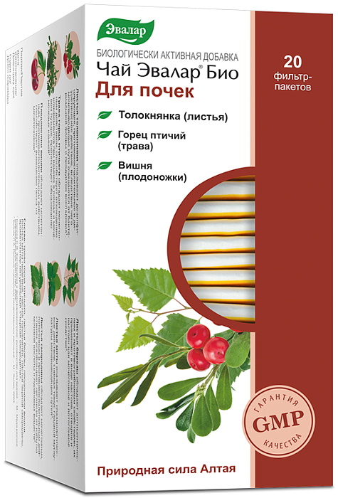 Чай Эвалар Био для почек, пакетики, 20 шт.