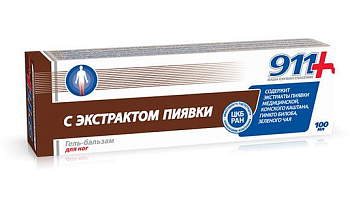 911 С экстрактом пиявки, гель-бальзам, 100 мл