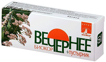 Вечернее + Пустырник Биокор, драже, 60 шт.