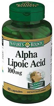 Nature'S Bounty Альфа-липоевая кислота, капсулы 100 мг, 60 шт.