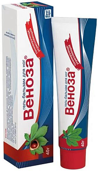 Веноза, гель-бальзам для ног, 40 г