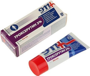 911 Троксерутин 2%, гель для ног тонизирующий и охлаждающий, 50 мл