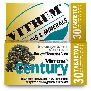 Витрум Центури Плюс, таблетки покрыт. плен. об., 30 шт.
