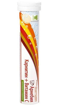 Арнебия Карнитин + Витамин С, таблетки шипучие, 20 шт.