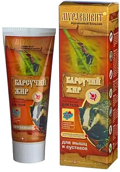 Муравьивит Барсучий Жир, согревающий гель-бальзам для тела, 70 г