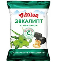 Фото Виталор, карамель (эвкалипт, ментол и витамин С), 60 г Фото Виталор, карамель (эвкалипт, ментол и витамин С), 60 г