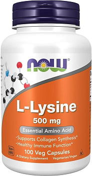 Now L-Lysine+, капсулы 500 мг, 100 шт.