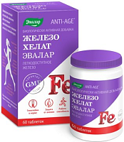 Фото Эвалар Anti-Age Железо хелат, таблетки, 60 шт. Фото Эвалар Anti-Age Железо хелат, таблетки, 60 шт.