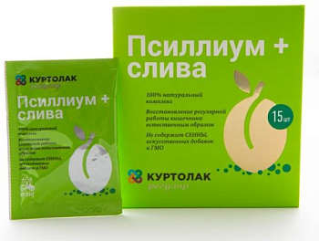 Куртолак Регуляр Псиллиум + слива, порошок в саше 5 г, 15 шт.