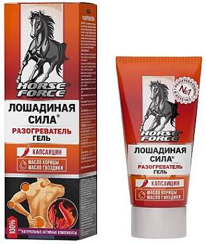 Лошадиная сила Разогреватель, гель для тела, 125 мл