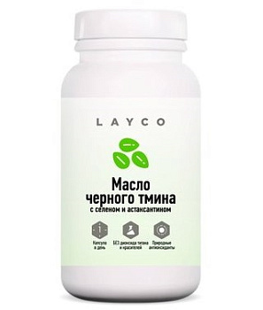 Layco, масло черного тмина с селеном и астаксантином, капсулы, 60 шт.
